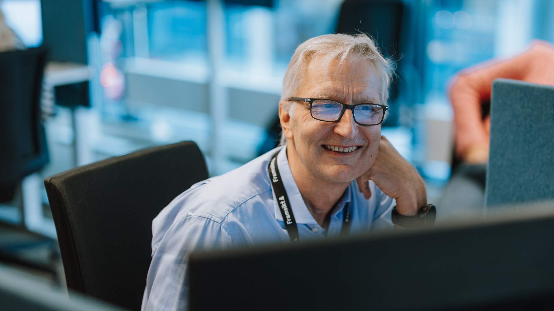 Pc skjerm som viser Framsikts Kommunale planer på skjerm