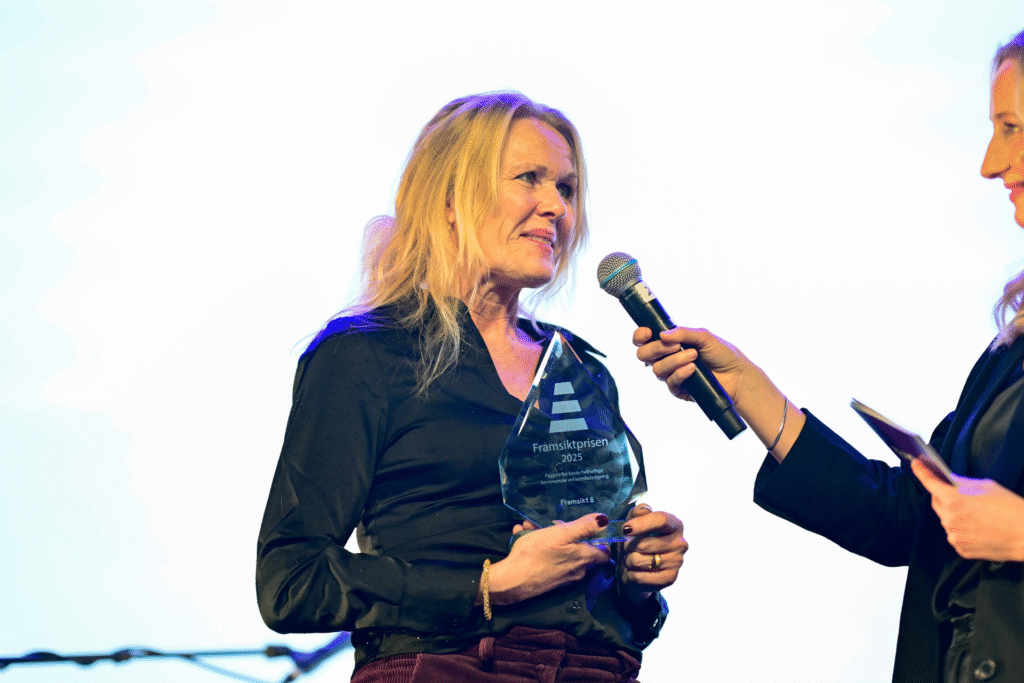 Sikke Næsheim i Lier kommune mottar Framsiktprisen for beste helhetlige kommunale virksomhetsstyring